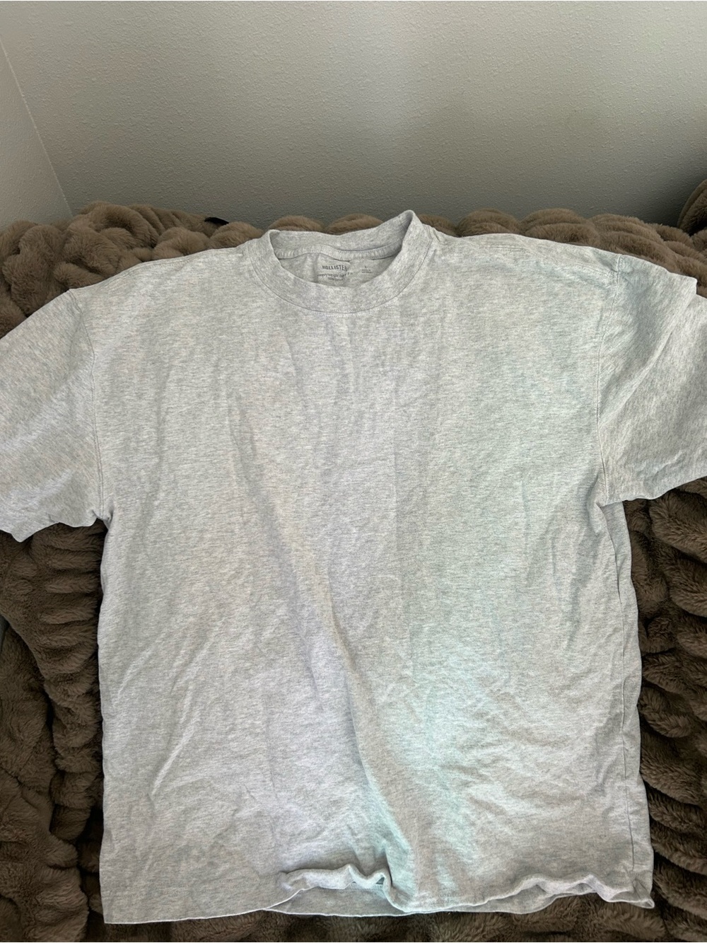Hollister Men's Crewneck T-Shirt - Heather Gray